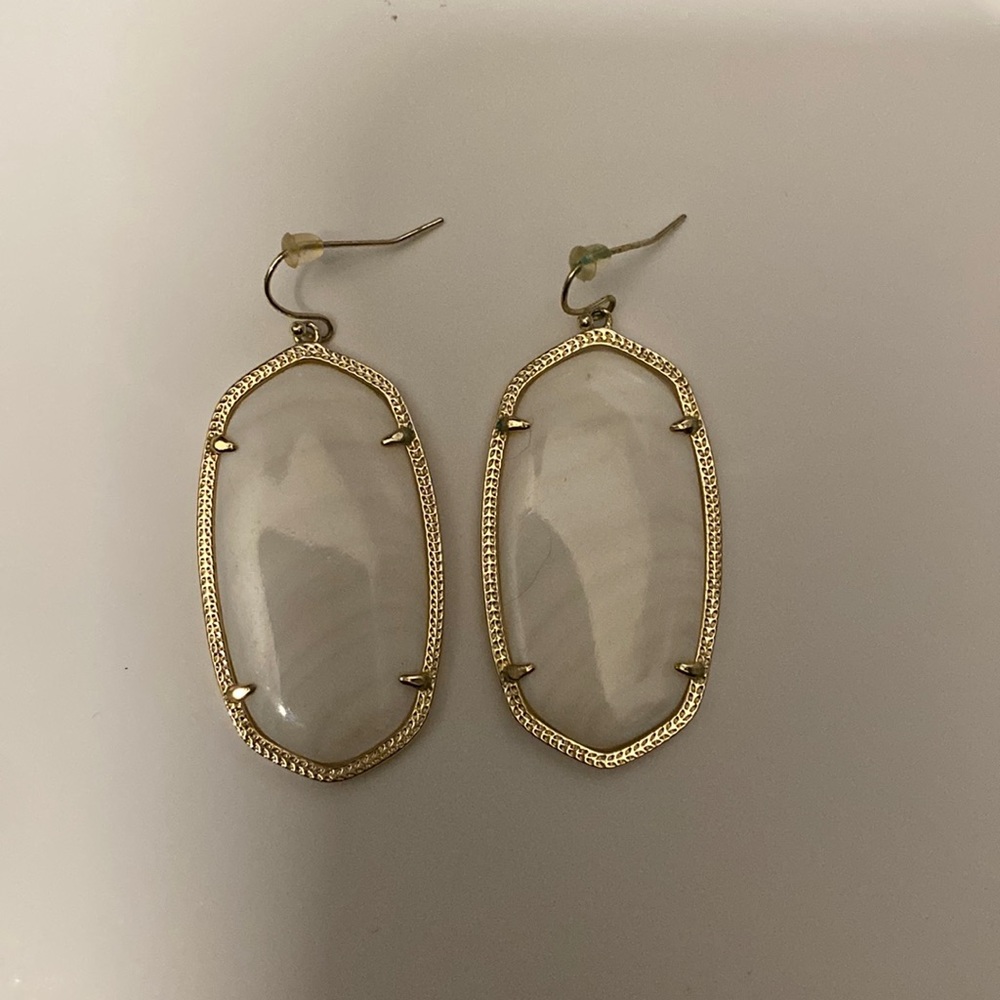 Kendra Scott White/Gold Earrings